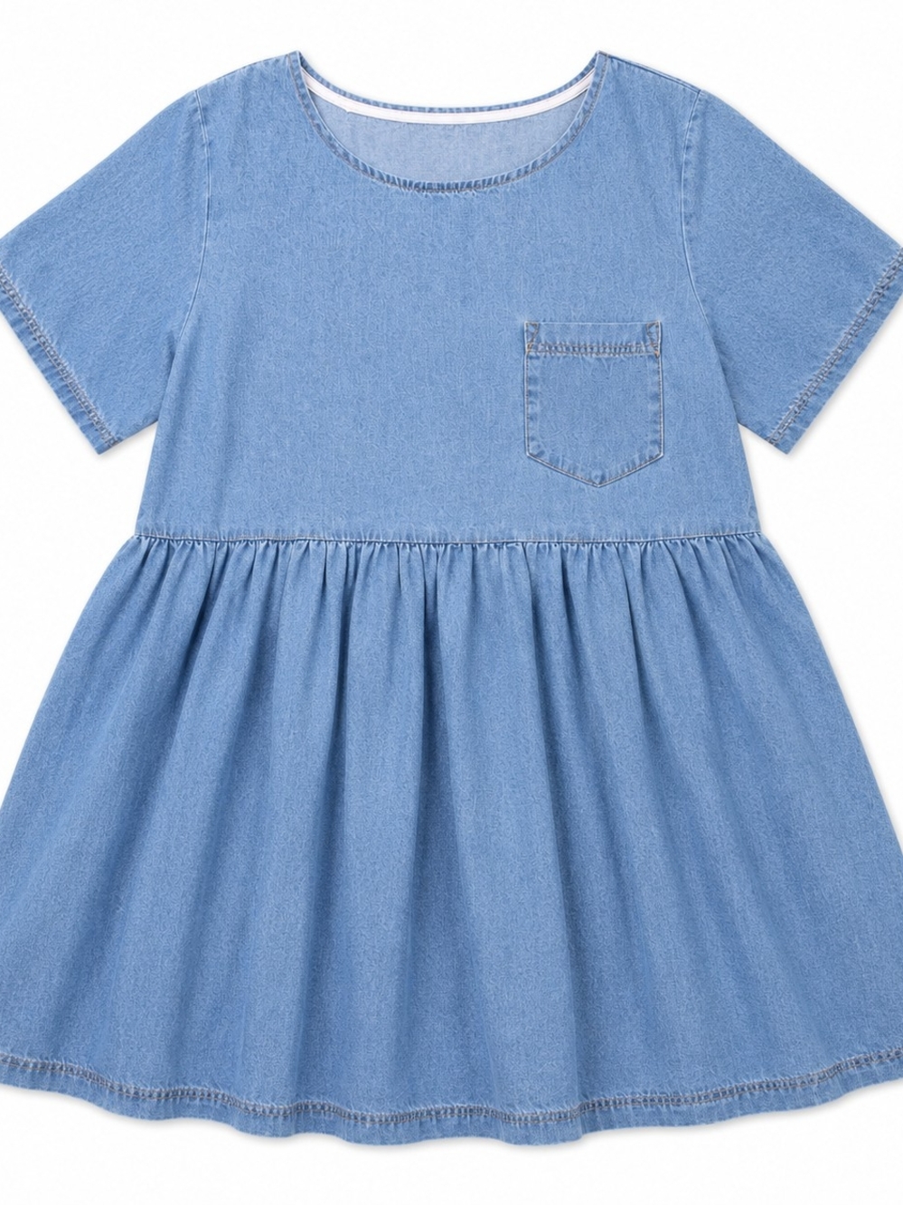 Plus Size Blue Denim Dress 4XL (20) - Picture 3 of 5